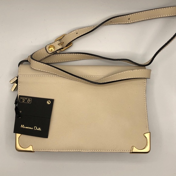 MASSIMO DUTTI CREAM LEATHER CROSSBODY - Picture 9 of 16